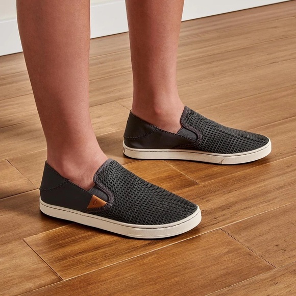 Olukai Pehuea Women’s Gray Slip-On Sneakers - Picture 2 of 8